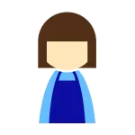Female Apron Blue SVG Icon